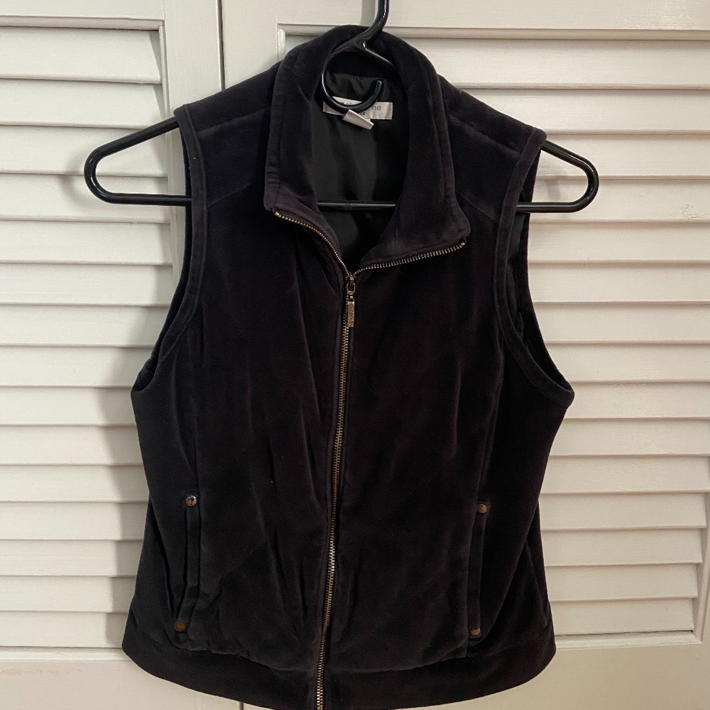 Black velour vest
